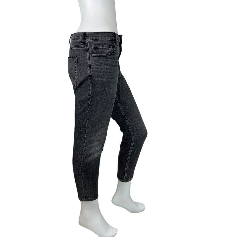 Everlane Mid-Rise Skinny Ankle Jean Washed Black Denim  Size 29
